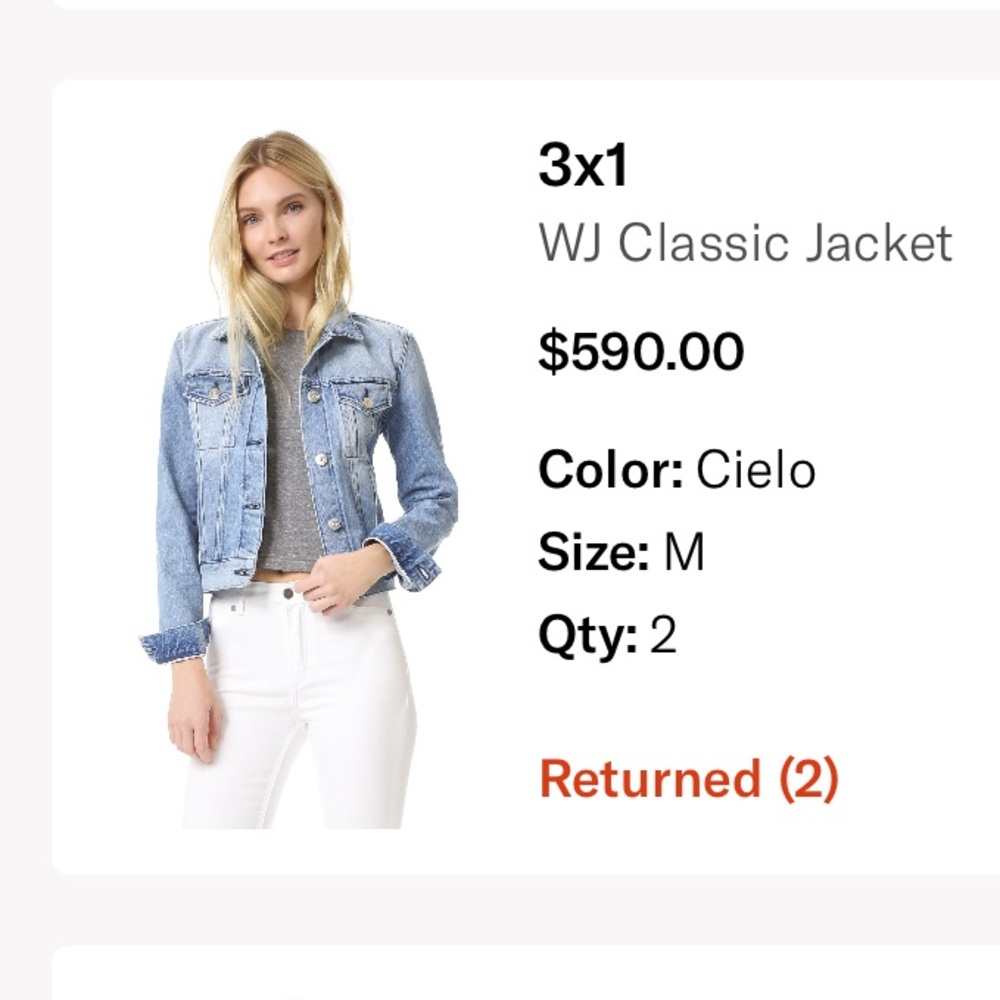 3x1 Blue and White Jean Jacket
